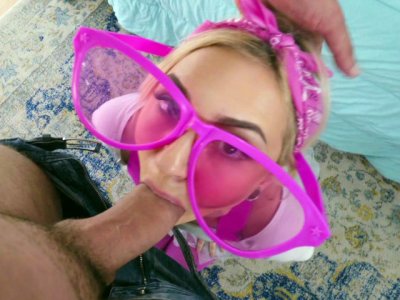 Teen Chloe Temple is sucking cock in POV